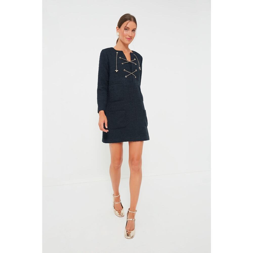 TUCKERNUCK Navy Tie Tweed Kelly Dress Size XXL NWT Retail $288 Tuckernuck
